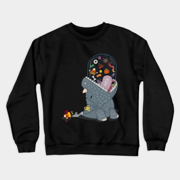 Dino Candy Dispenser Crewneck Sweatshirt by KooKooPerd